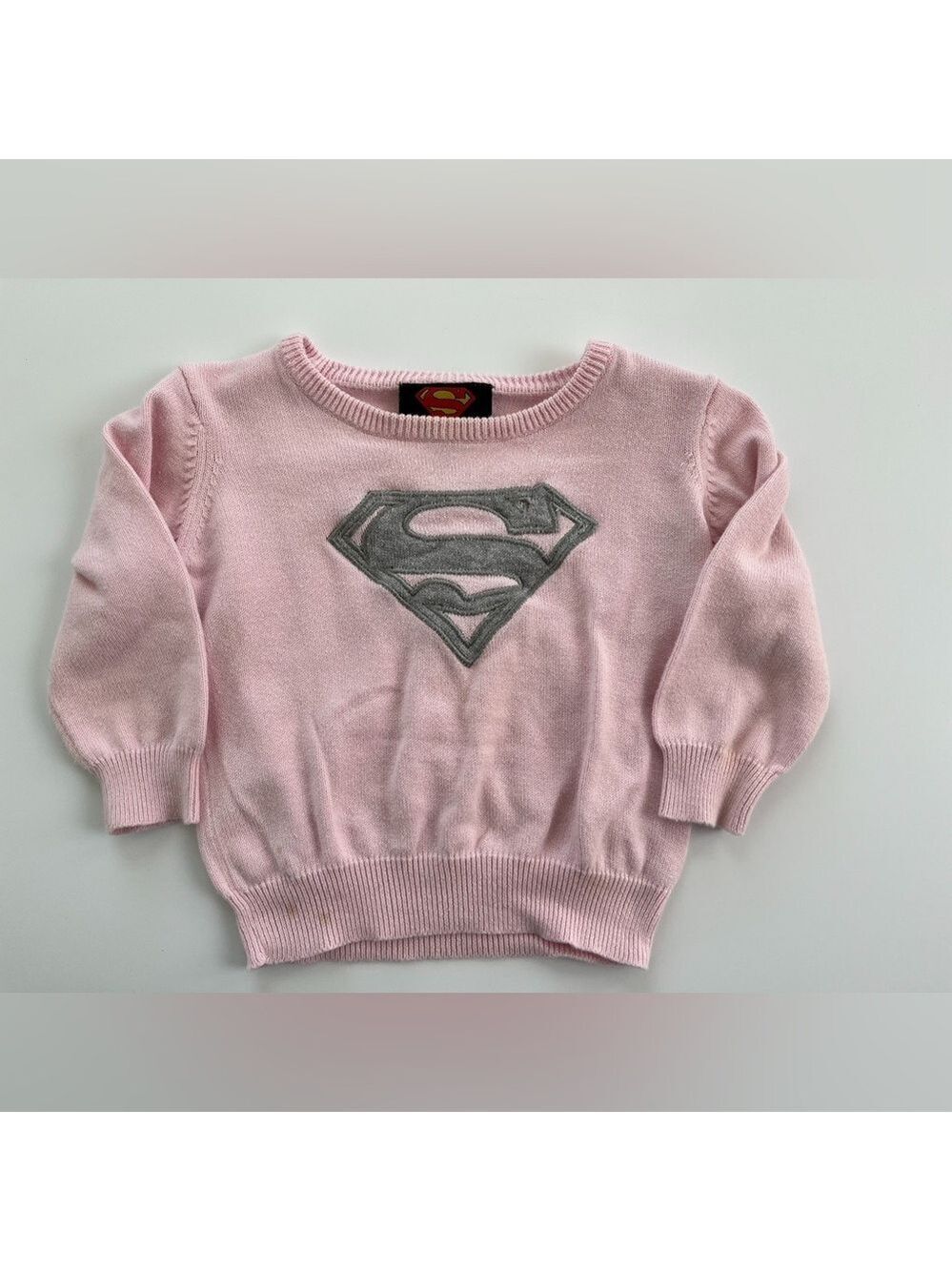 🩵 4/$20 Pink Superman Logo Sweater